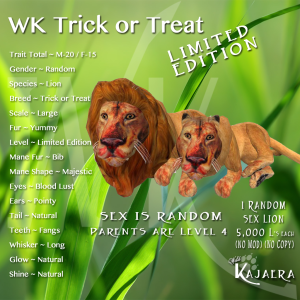 WK Trick or Treat Lion